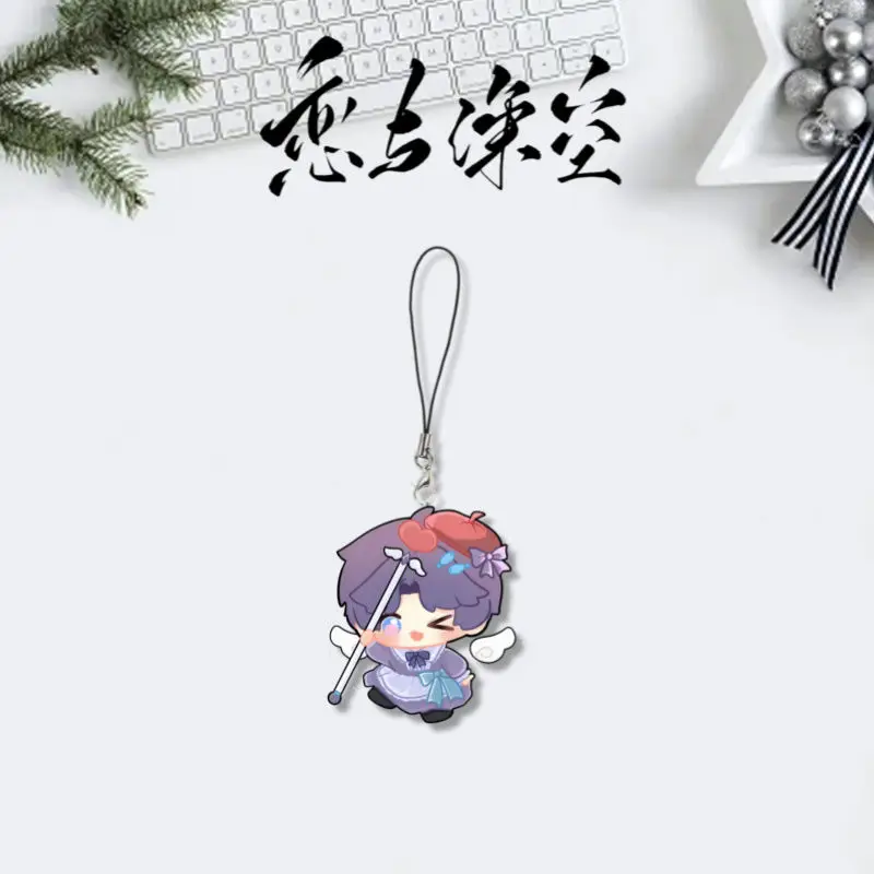 5 個の愛とディープスペースキーホルダーアニメザビエル・ラファエル携帯電話ストラップ漫画周辺機器バックパックペンダント装飾ジュエリー