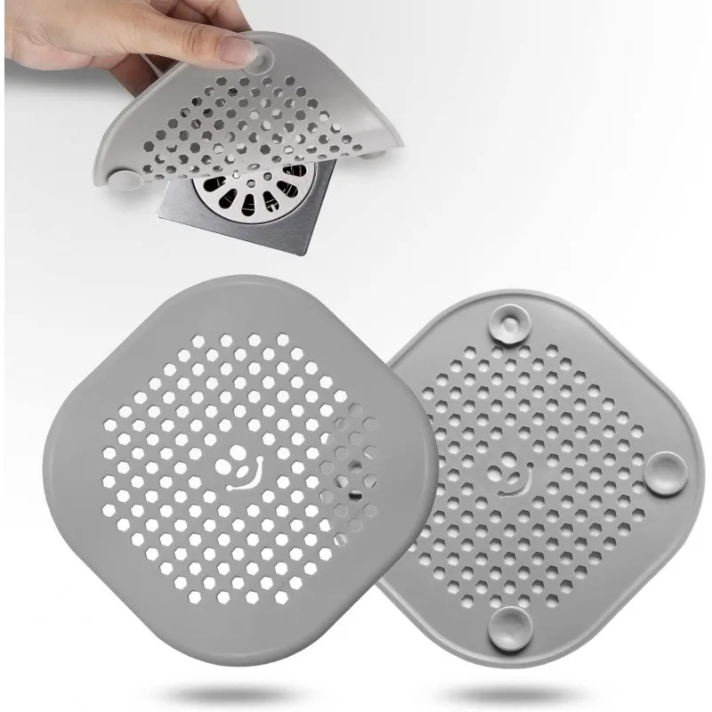 

1-piece Silicone Floor Drain Hair Filter, Bathroom Accessory, Shower Drain Cover, Sink Filter Stopper, Universal Hair Catcher for Kitchen, Bathroom and Bathtub