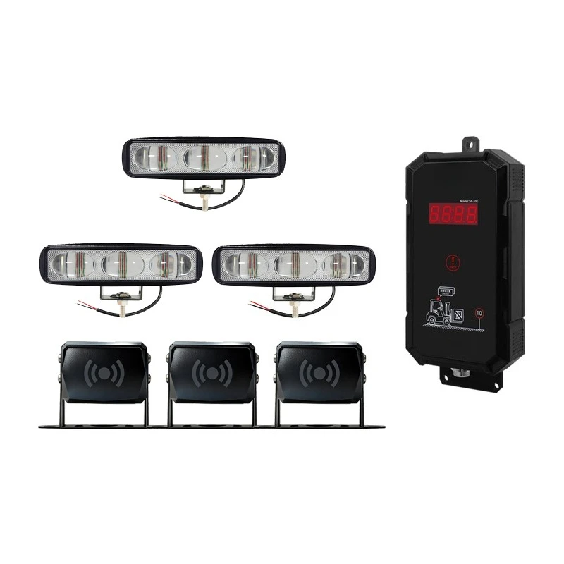 Forklift Reversing Assist Detector Oil Truck Universal 10-80V Area Buzzer Voice Alarm Collision Prevention System Made