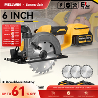 MELLWIN 150MM 6 Inch Brushless Circular Saw Handheld Multi-function Electric Saws Power Tool Fit For 21V 18V Battery Pins
