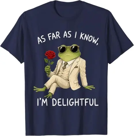 Soweit ich weiß, bin ich ein entzückender Frosch – Sarkastisches Humor-T-Shirt, Y2k-Persönlichkeits-Witz-T-Shirt, unbeholfener Frosch, ästhetische Kleidung, Geschenk – Detail 7