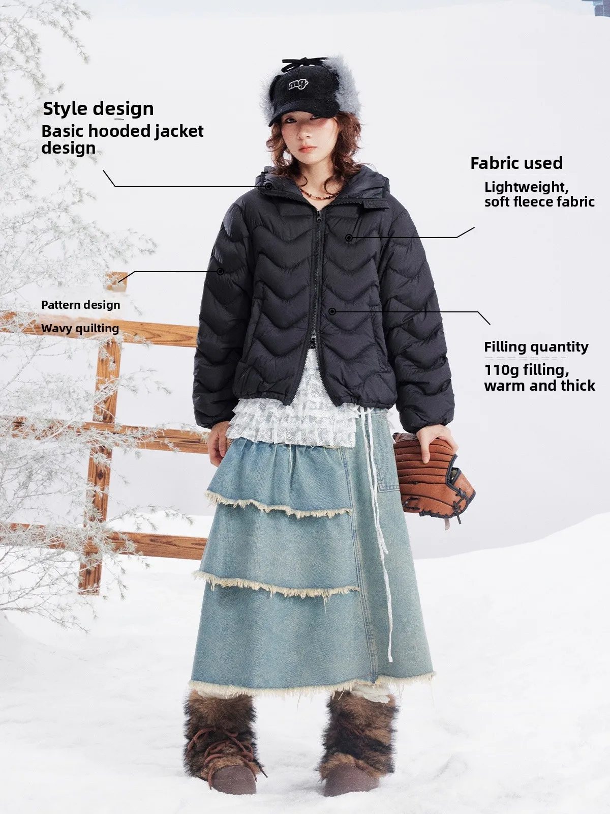 

Maood 90% белый Du down Jaet с капюшоном, легкая внутренняя лента, прочное повседневное пальто Worksite Sle Neutral Ci