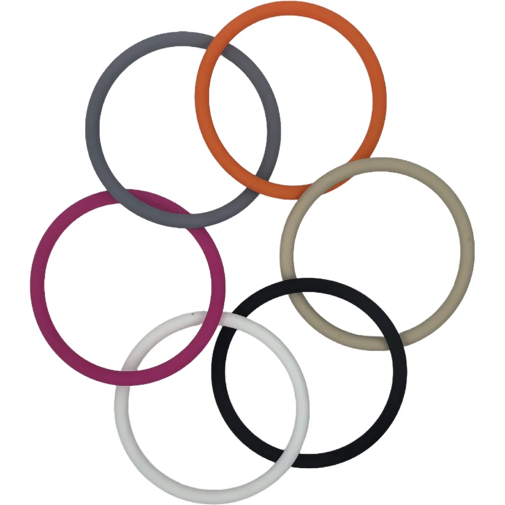 

1Pc Round Silicone Bracelet, Simple Seamless Half-Circle Design, Black White Couple Bracelet, Stylish Unisex Wristband