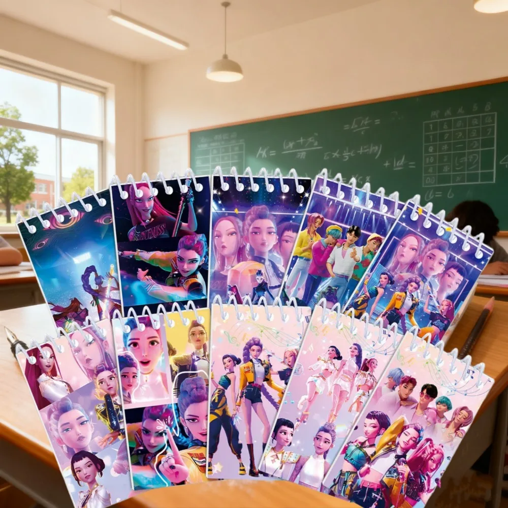 2026 NOWE 10 szt. Kpop Demon Hunter Anime Notatniki Planery Uczniowskie Przenośne Notesy Artykuły Szkolne Biurowe Akcesoria