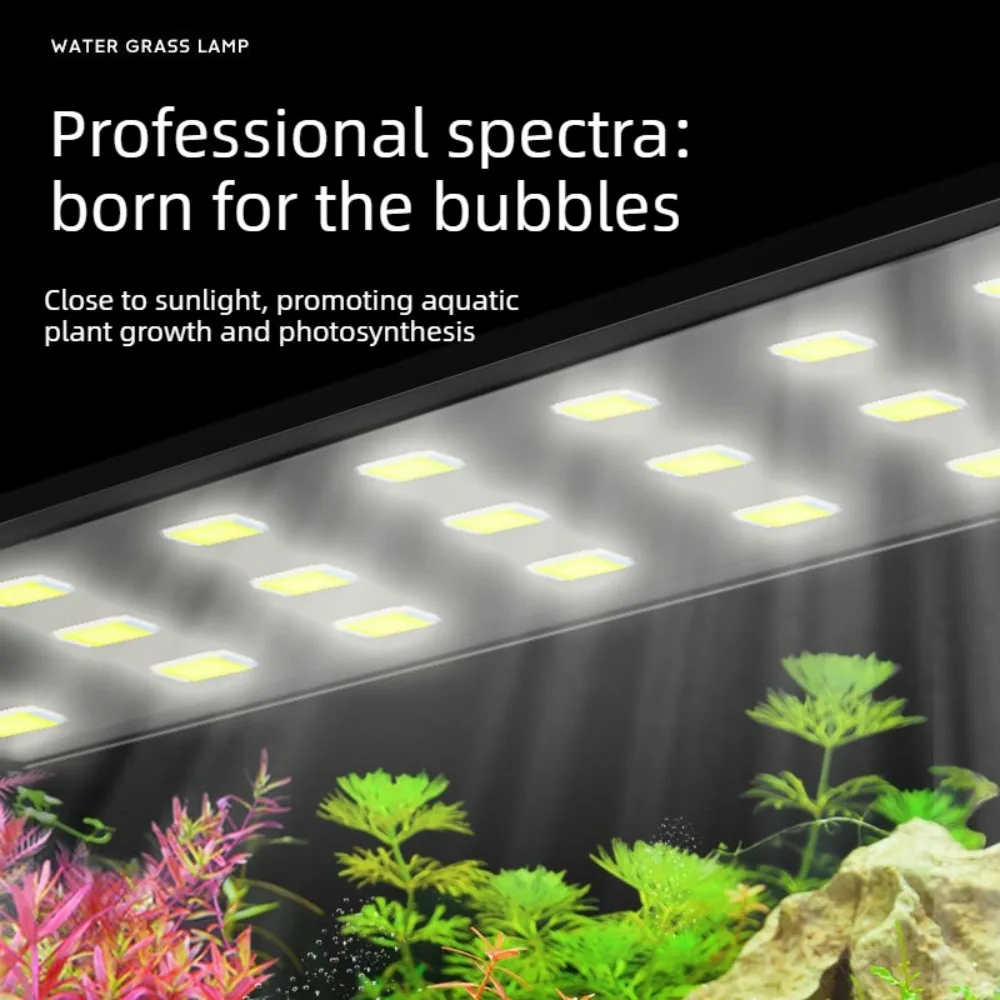 

LED Aquarium Light, Full Spectrum Fish Tank Led Light with Aluminum Alloy Shell 15000K Plant Lamp for 12-24 inch Freshwater Tank