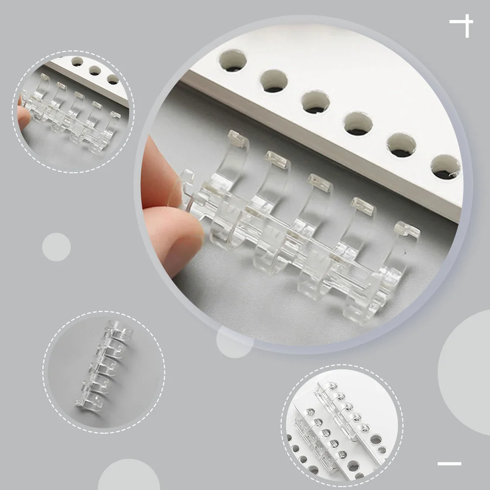 8 pezzi clip per raccoglitori a fogli sciolti raccoglitori segmentati a cinque fori per forniture di cancelleria per file di album pratico e creativo anello per raccoglitori