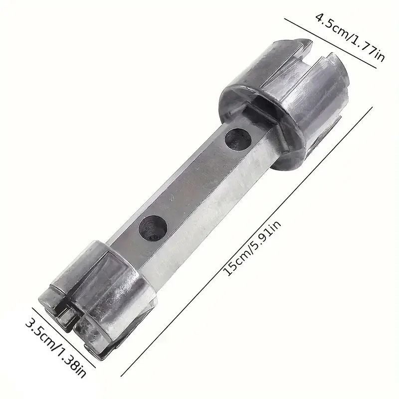 1pc Tub Drain Remover Dual-Ended Wrench Aluminum Alloy Mechanical Operation Manual Plumbing Repair Tools For Bathtub Drains