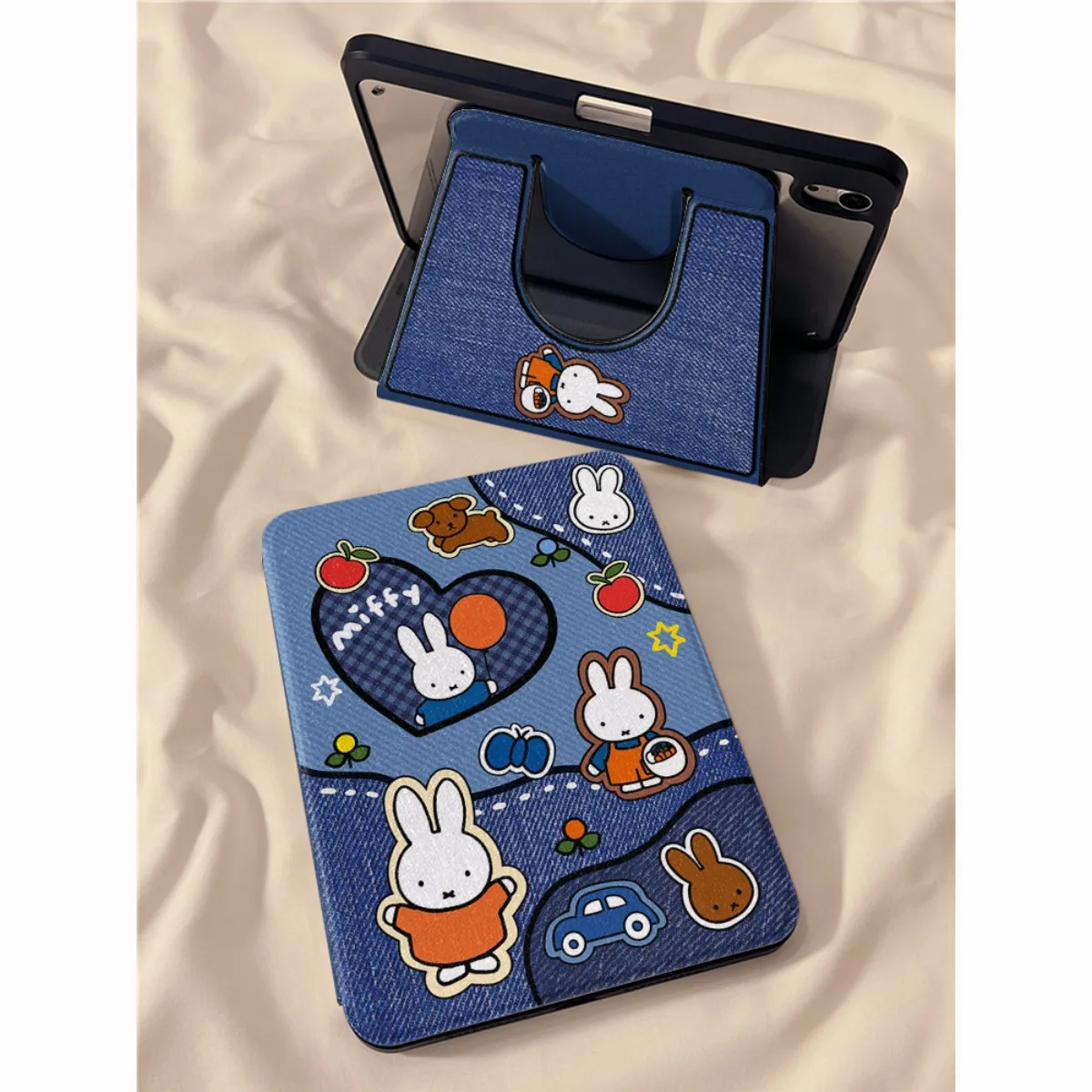 Kawaii Miffy Rabbit Tablet Case Balloon Miffy Rabbit Ipad11 360 Rotation Air7 MINI7 Anti-drop IPad 10th Generation view 4