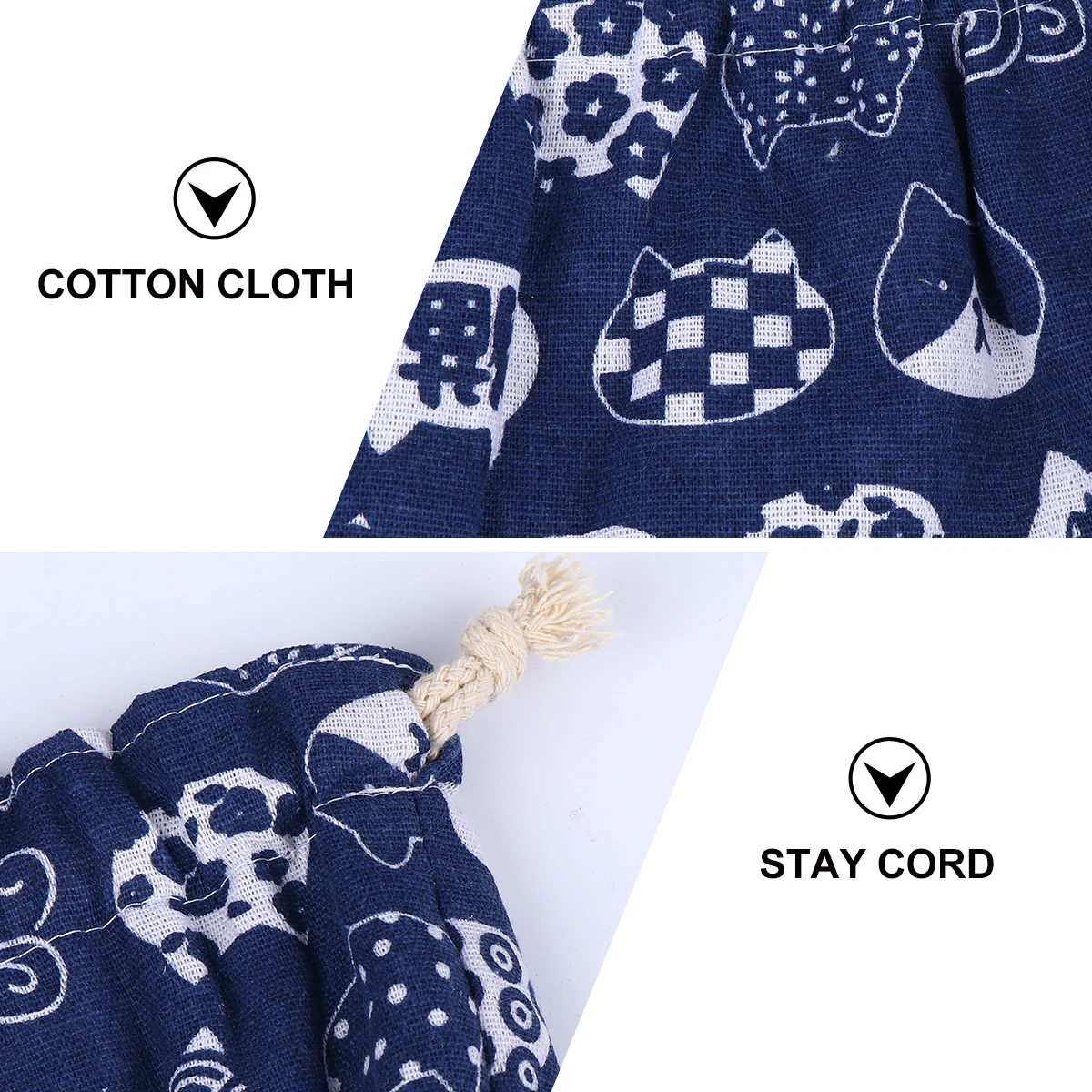 

Woman Lunch Storage Bag Lunchbox Japanese Tote Travel Cotton Drawstring Blue Bento