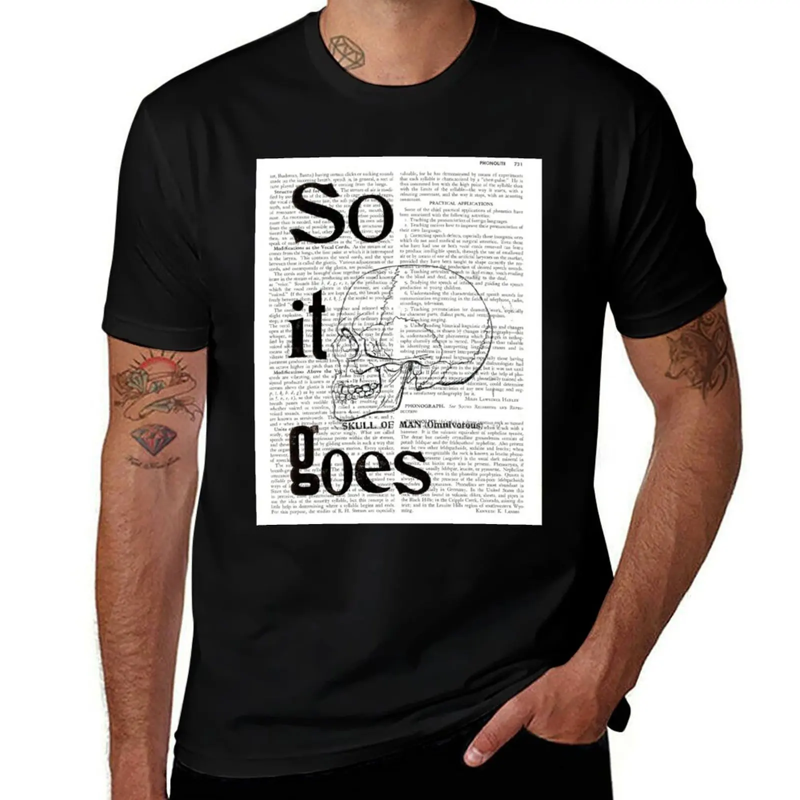 So It Goes, Vonnegut T-Shirt Plus Size Basic Cotton T-Shirt