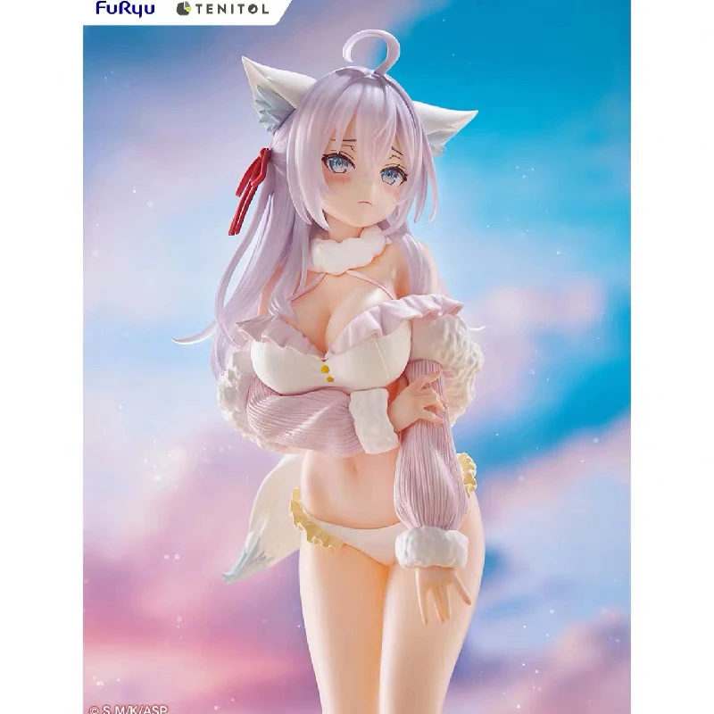 

Furyu Tenitol My Desk Mate Eri Alia Фигурка белой лисы, натуральная в наличии, экшн-игрушка, фигурка, коллекционная ручная работа