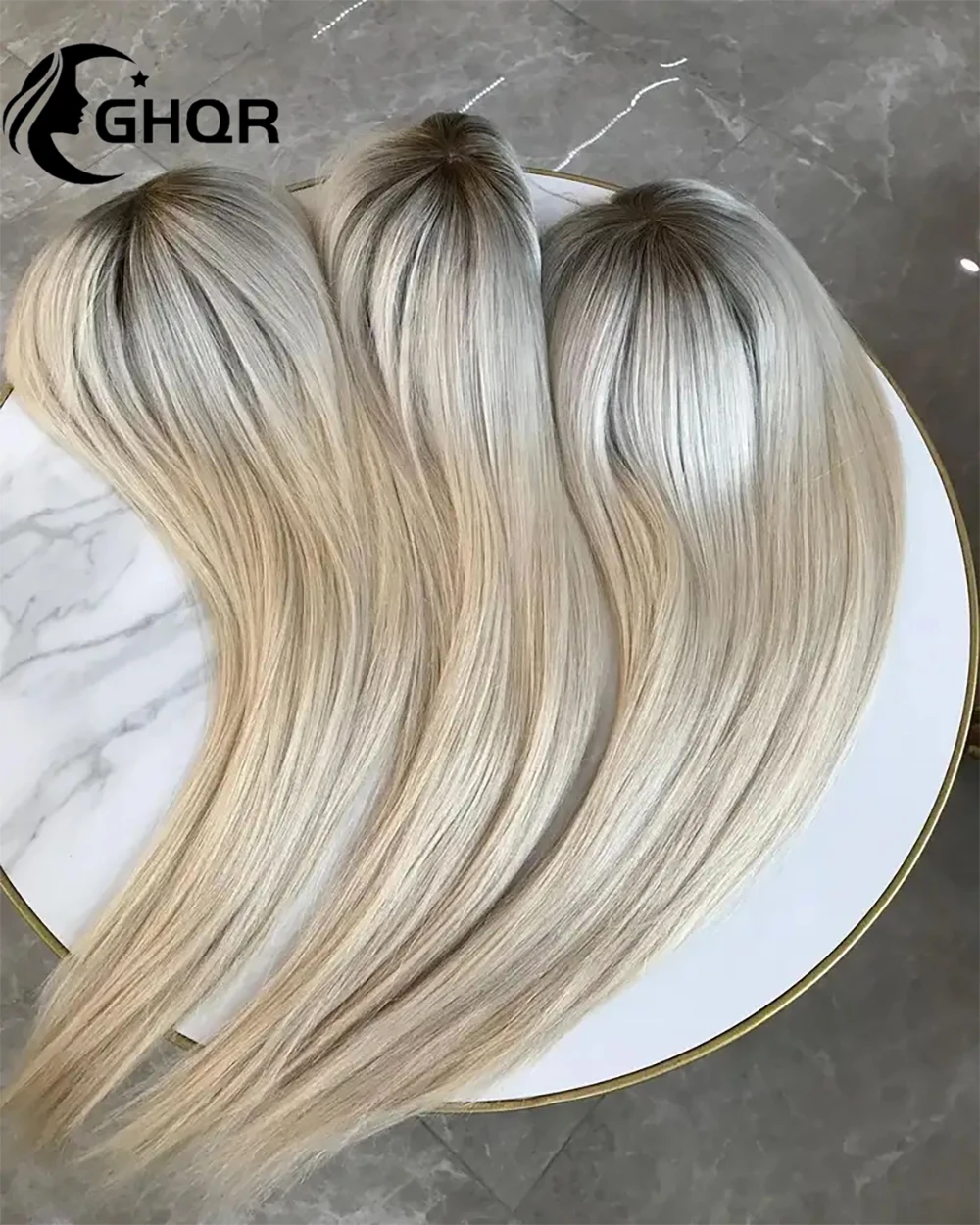 Pelucas frontales de encaje rubio ceniza para mujer, cabello humano completo, sin pegamento, liso, 13x6, HD, transparente, prearrancado