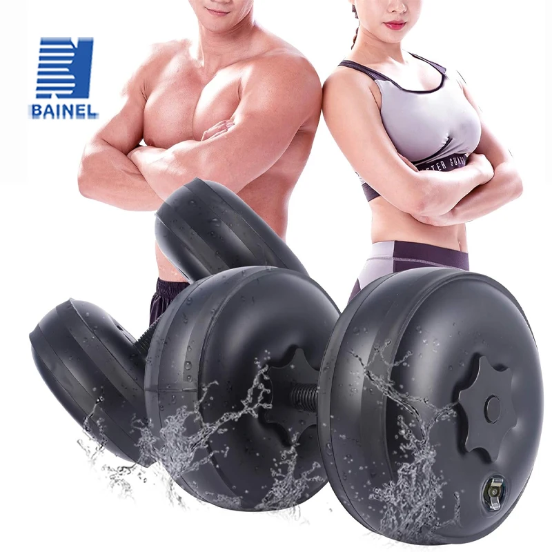 Adjustable Dumbbell Weight Muscle Exercise Equipment Water Dumbbell Water Bottle Fitness Exercise Manquernas Home Gym Crossfit