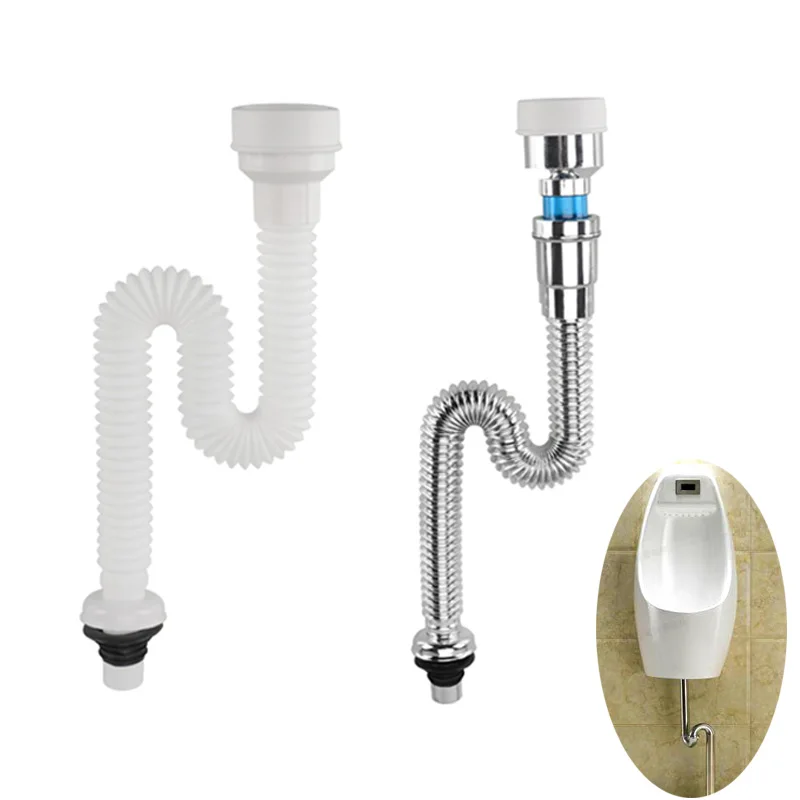 

Urinal Telescopic Drain ABS Engineering Plastic S Type Hose Corrugated Curved Deodorant Washbasin Drain Pipe Kitchen Drainage