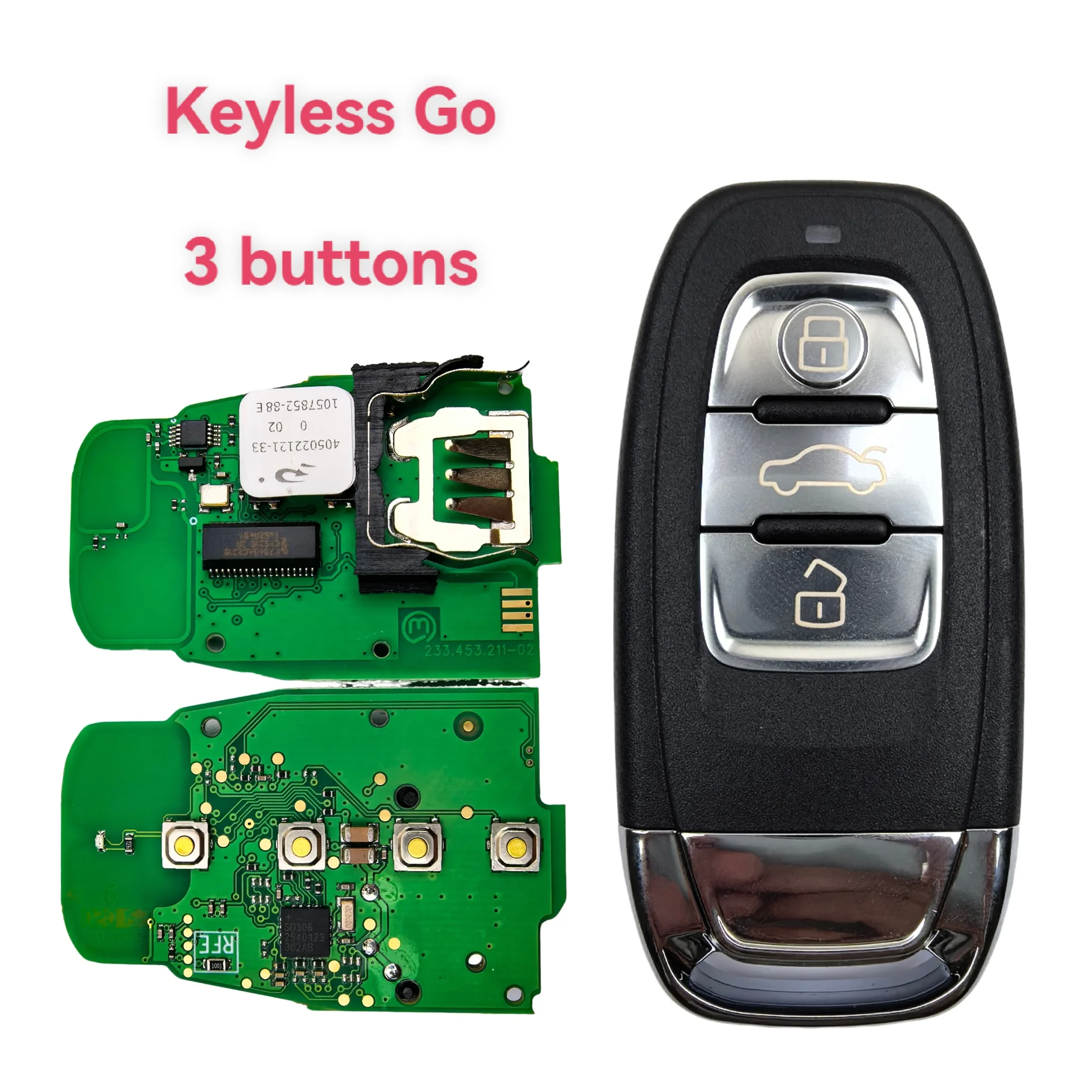 Jingxin Auto-Fernbedienungsschlüssel für Audi A4 A5 A6 A7 A8 8T0959754F 8T0959754J 315MHz 434MHz 868MHz Keyless Go Proximity-Karte – Detail 4