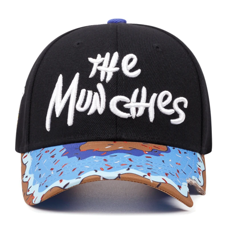 Donuts Printed Adjustable Baseball Cap Neutral Fashion Sunhat Hip Hop Cap Men Women Snapback Cowboy Unisex Hat Gift