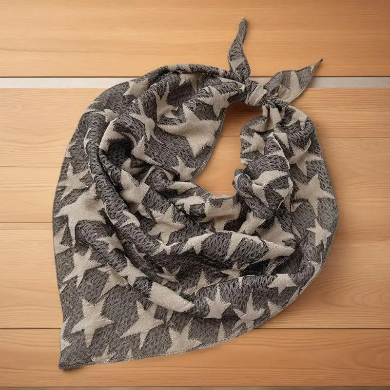 Модный треугольный шарф Y2K Subculture, модный шелковый платок, женская шляпа со звездой в стиле хип-хоп