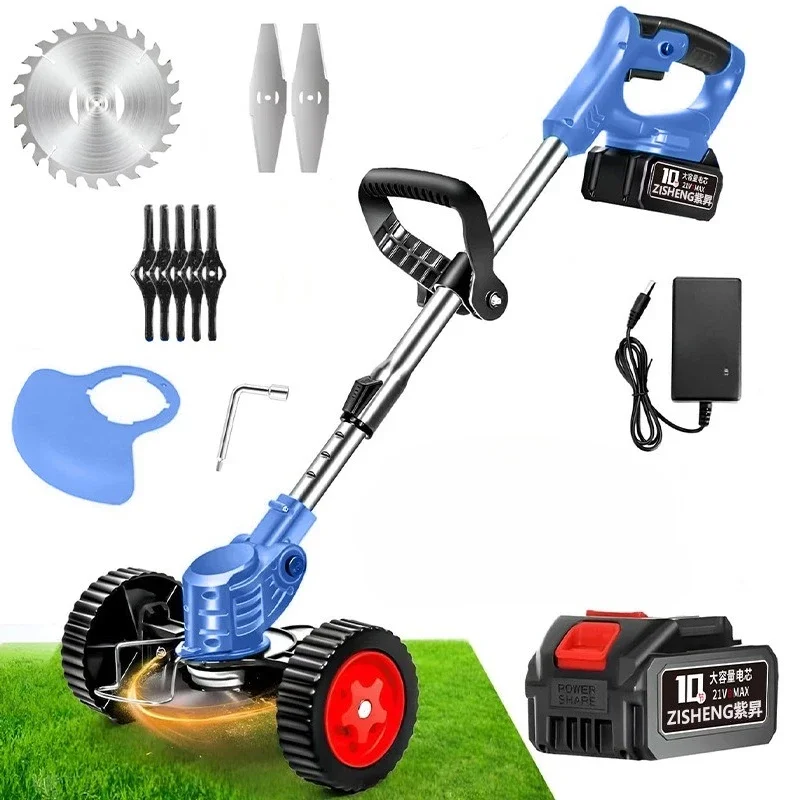 Premium Electric Lawn Mower Household Wireless Rechargeable Lithium Battery Lawn Mower Portable Multifunctional Orchard Garden H