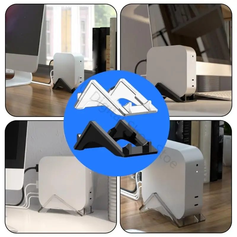 96BA Vertikaler Desktop-Ständer aus Acryl für ausgewählte Mini-Computermodelle, offener Rahmenhalter mit erhöhten Anschlägen für – Detail 9