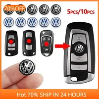 GTI B6 VW For Volkswagen 2/5/10Pcs 14mm Car Key Emblem Stickers Auto Control Key Logo For Volkswagen VW Golf 4 5 Tiguan Jetta Tr