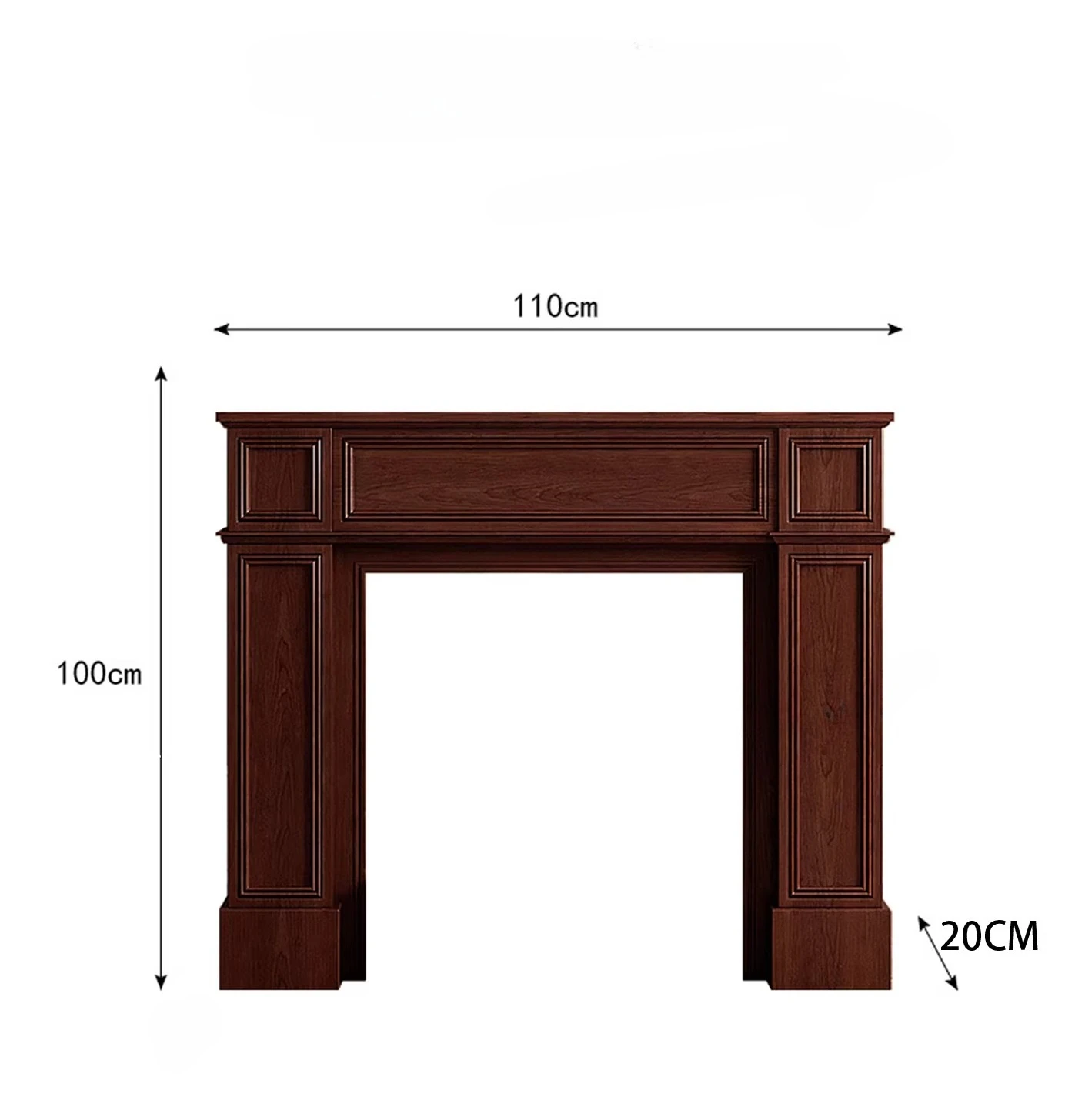 French retro fireplace decorative cabinet live stream scene props solid wood home living room display white entrance narrow