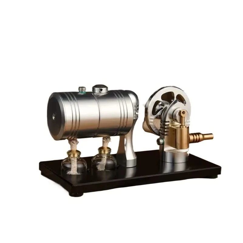 B-M K005 Miniature Steam Engine Boiler Model Metal Startable Heating Boiler Model Assembly Toy Gift Precision Manufacturing