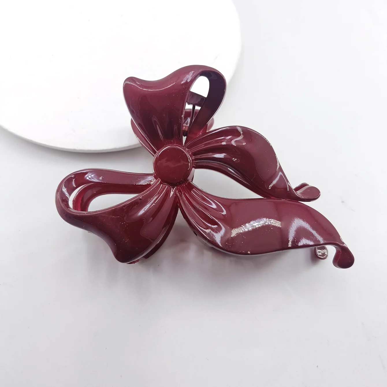 Artiglio per capelli con nodo a farfalla colorato Effetto 3D Morsetto per squalo Clip per acconciature per panino alla moda Fermaglio per capelli professionale