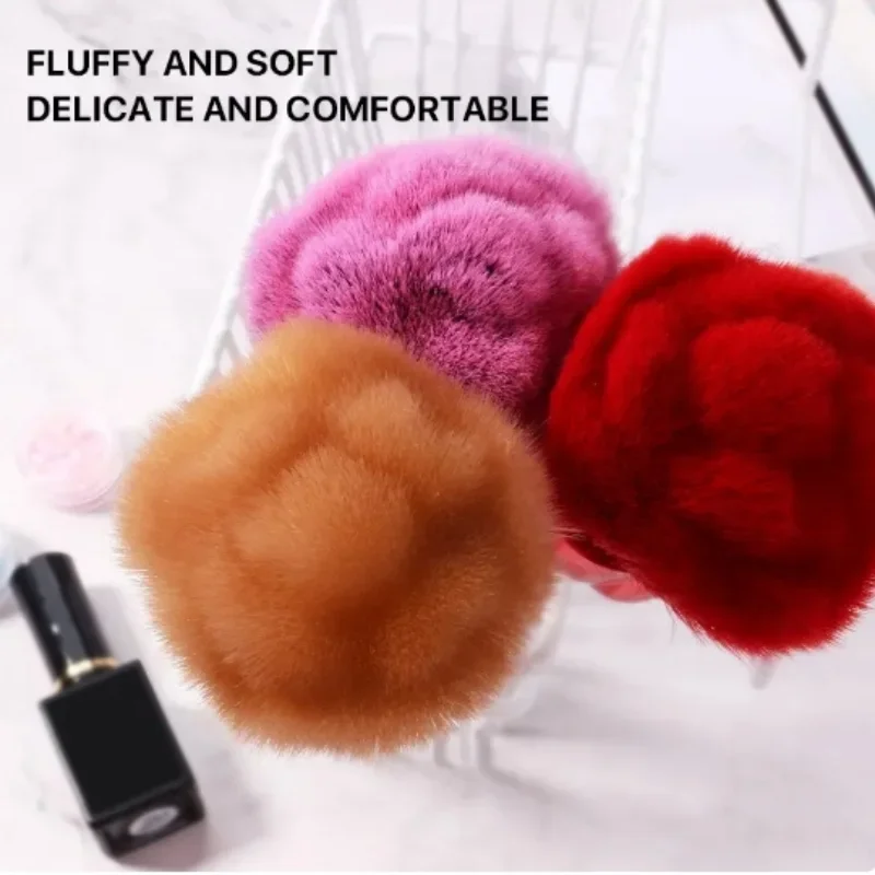 Manicura en forma de rosa con cepillo para uñas, cepillo artístico, accesorios para uñas, herramienta Popular, maquillaje redondo, pulido, cepillo de eliminación de polvo