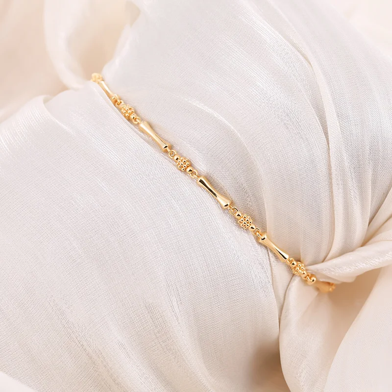 Rising sterling silver gold bamboo bracelet