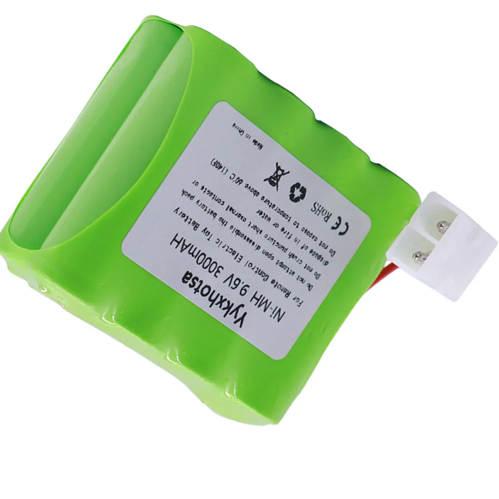 Bateria nimh para brinquedos rc, 9.6v, 3000mah, para trens, barcos ou pistola ni-mh aa, bateria dupla, 9.6v