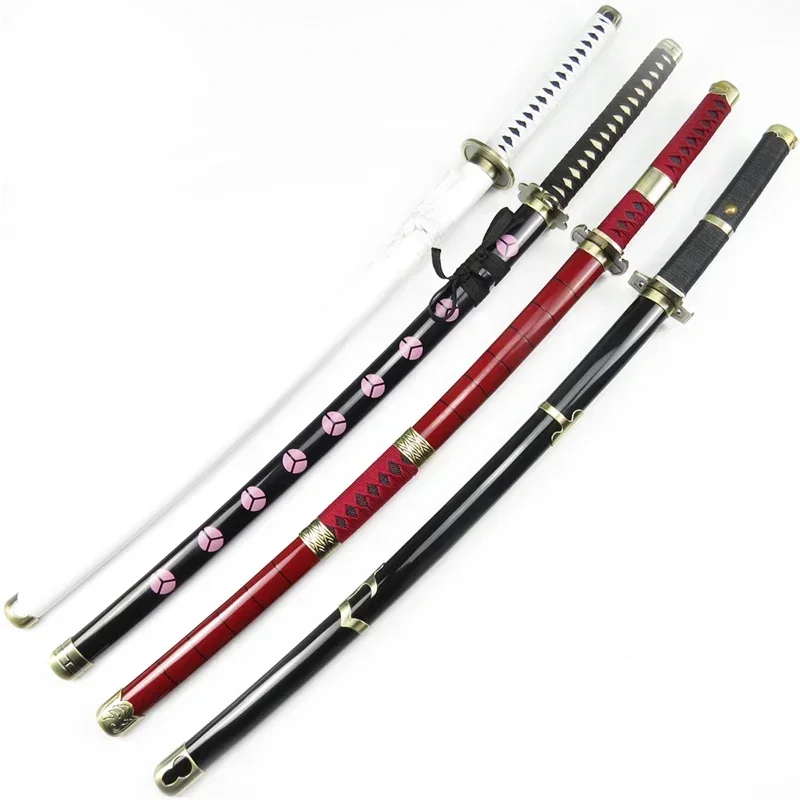 104cm Anime Wooden Sword One Piece Roronoa Zoro Trafalgar Law Model Costume Fancy Dress Party Cosplay Accessories