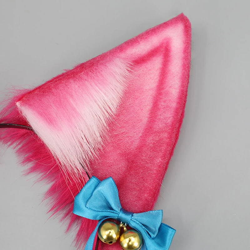 Anilv jogo o nove-tailed raposa ahri sino orelhas bandana cosplay