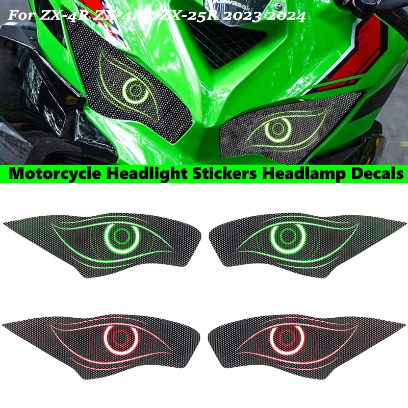 

Fit For ZX-4R ZX4R ZX 4R ZX-4RR ZX4RR ZX-25R 2023 2024 Motorcycle Headlight Stickers Headlamp Guard Decal Accessories