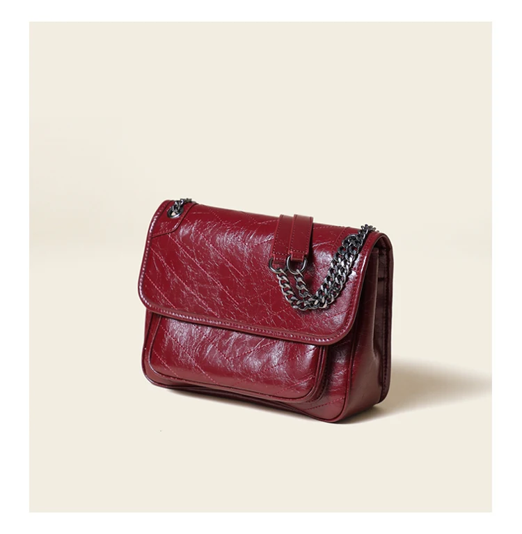 Luxuriöse Echtleder-Umhängetasche Hochwertige Luxusmarke Damen Einzel-Schultertasche Retro Plissierte Niki-Ketten-Hobo-Tasche – Detail 27