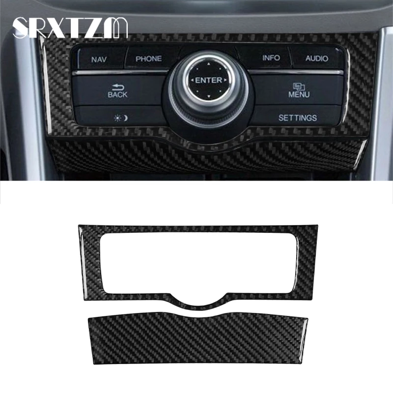 

Carbon Fiber Car Central Multifunction Button Switch Panel Cover Trim Decal Sticker For Honda Accord 2013-2017 Accessories