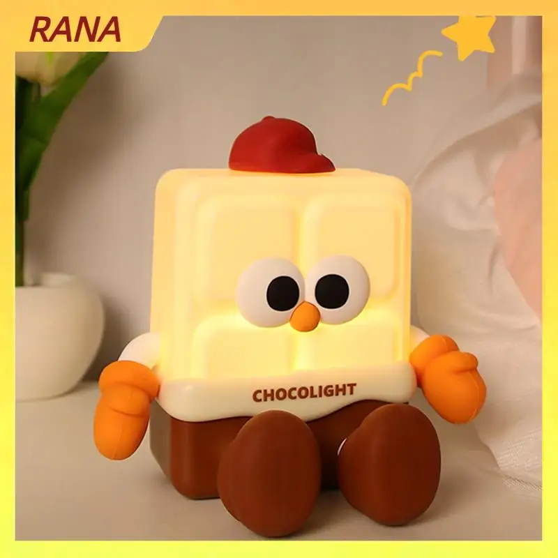 

RANA Night Light Cute Chocolate Night Light Rechargeable LED Night Light For Chocolate Lamp With 3 Level Dimmable Silicone Touch