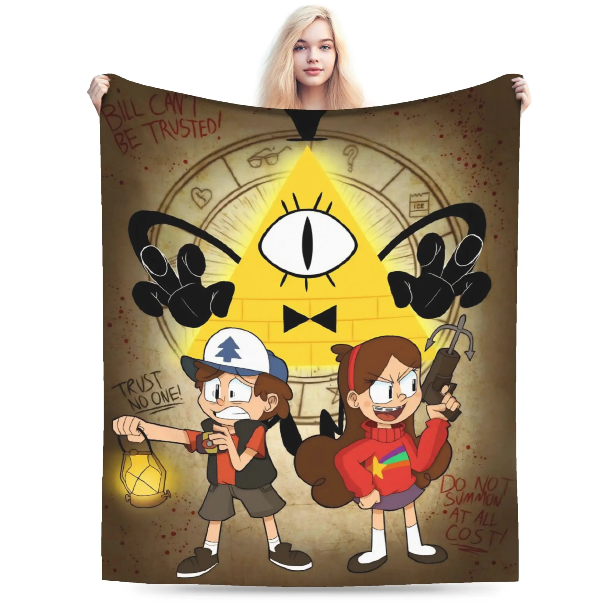 G-Gravity Falls Accessories Blanket Super Soft Warm  Throw Blankets for Sofa 50x60 Inches Multi-size Bedspread
