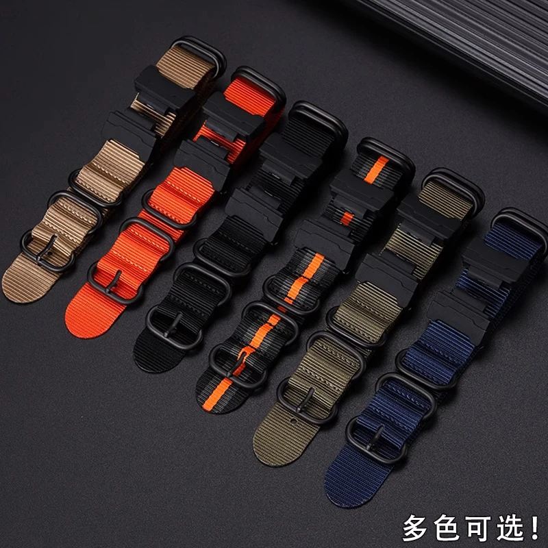 Pulseira de nylon modificada para G-SHOCK casio DW-5600BB/5610 GW-B5600 gw6900 gd120 gm2100 ga110 pulseira de lona masculina