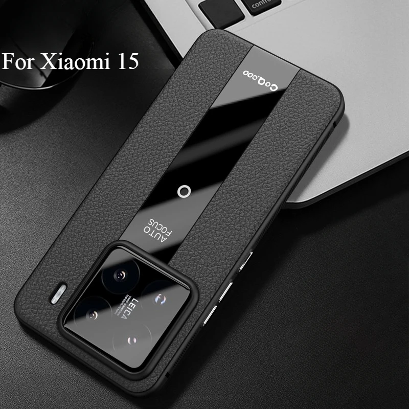 حافظة جلدية لهاتف Xiaomi 15 غطاء خلفي ناعم وأنيق لهاتف Xiaomi 15 Mi15 غطاء حماية للكاميرا مقاوم للصدمات