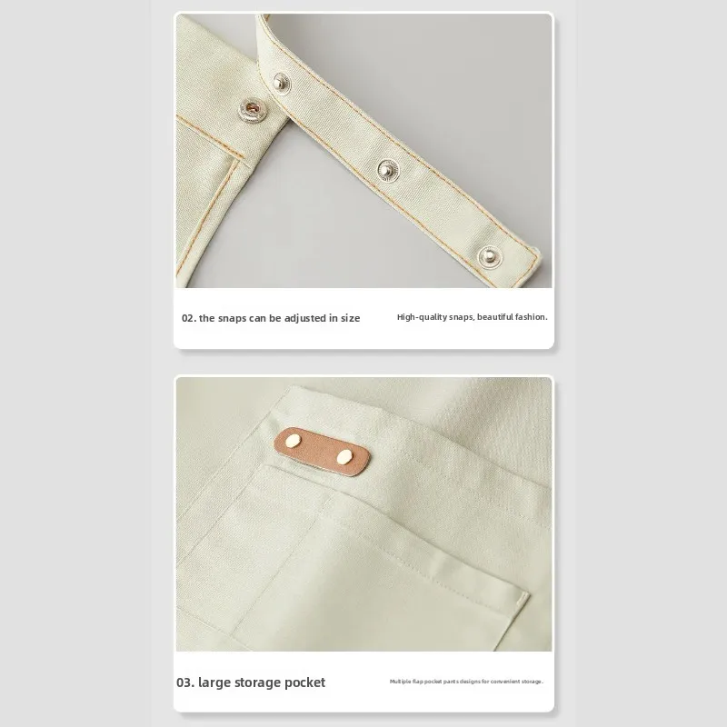 Grembiule in tela con collo appeso per uomini e donne personalizzabile con motivo logo