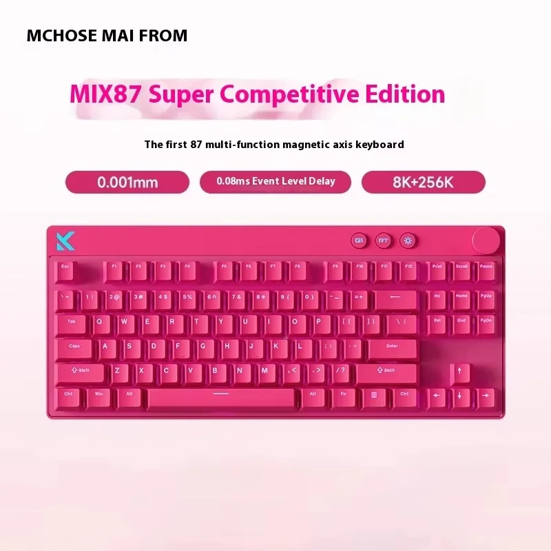 Mchose Mix87 Magnetic Swtich Keyboard Wired Gaming Keyboard 8K+256K Esport 0.08ms Low Latency E-Sports Custom Gamer Accessories