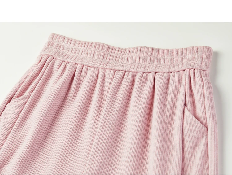 SENTUBILA Damen-Langhose, Strick, dick, gerade geschnitten, lässig, elastisch, hohe Taille, Jogginghose, Damenbekleidung 153K80276 – Detail 32