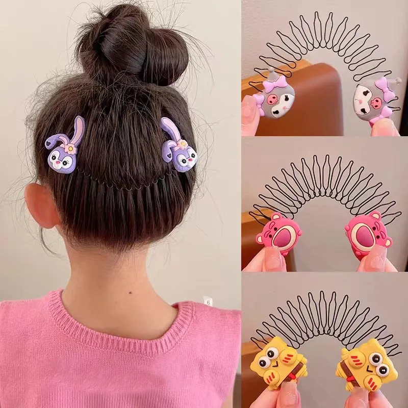 2024 Kawaii Sanrio Childs Hairpin Hellokittys Mymelody Kuromi Cartoon Anime Doll Invisible Hair Clip Headwear Toy Girl Gifts Y2K