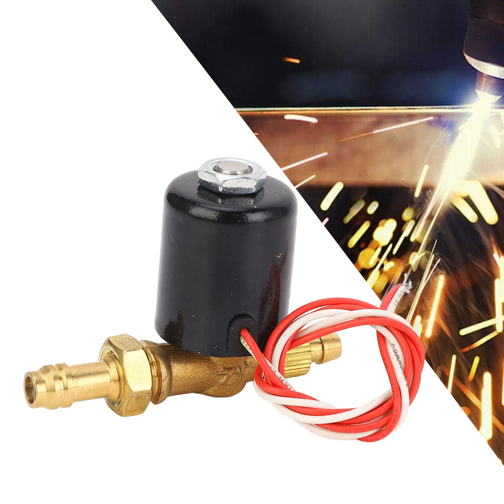 Welding Machine Valve Easy Connection Versatile Usage 0-0.8Mpa Pressure Integrated Design 24V Solenoid Valve for Water Gas Oil