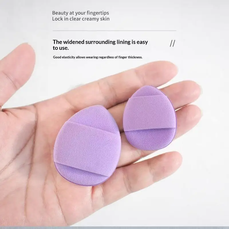 Mini-Finger-Puderquasten, 10 Stück, latexfrei, Taschenformat, Luftkissen-Puderquasten für Make-up-Nachbesserungen im Freien – Detail 8