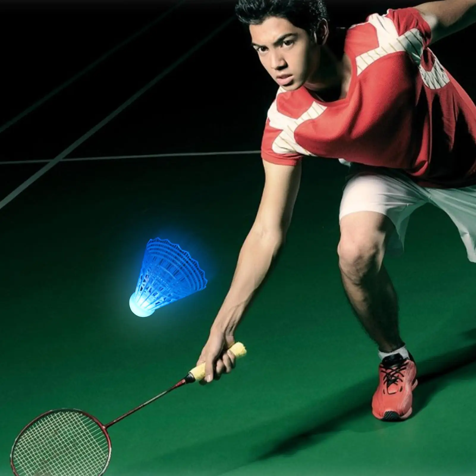 Led الريشة 3 قطع توهج في الظلام كرة الريشة الريشة النايلون أدوات رياضية للبالغين المبتدئين الاطفال التدريب الممارسة