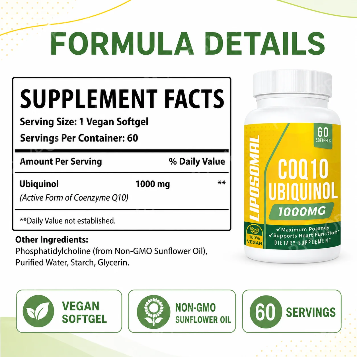Liposomales Ubiquinol CoQ10 in – Coq10 Ubiquinol Softgel Bewertung und Preis