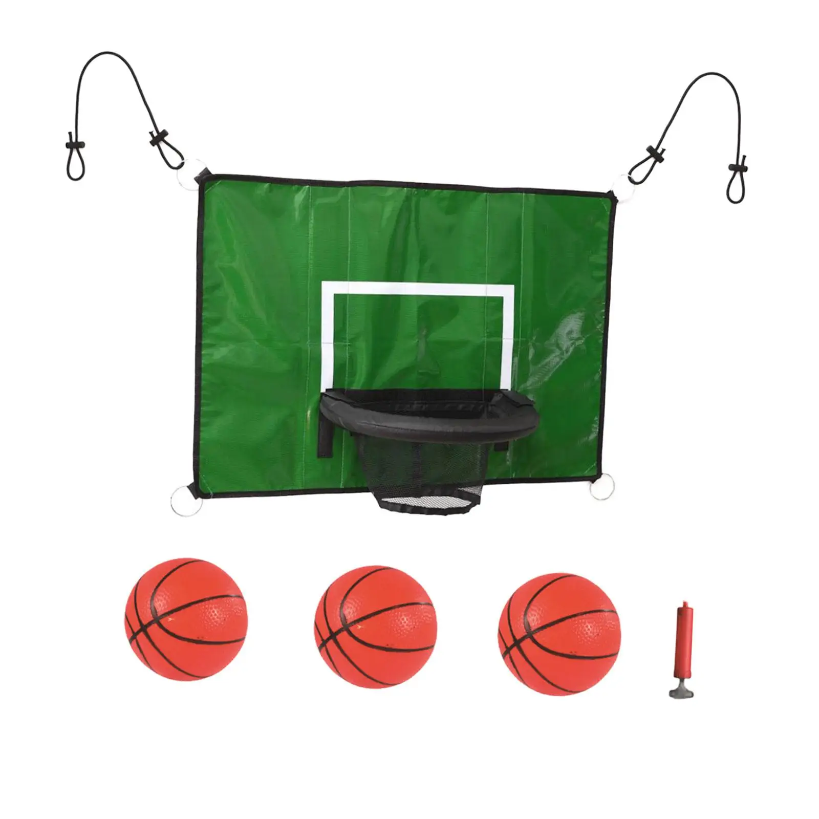 Trampoline Basketball Hoop Set with Mini Basketballs Universal for Backyard Game Accessory Easily Install Waterproof Portable
