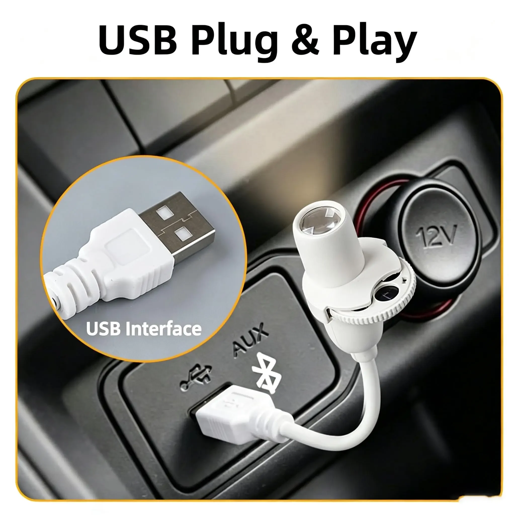 2-in-1 USB-Ambientelicht Sternenhimmel-Projektion Atmosphäre Mehrere Szenen Einstellbare Fokusdistanz Nachtbeleuchtungsfunktion – Detail 9