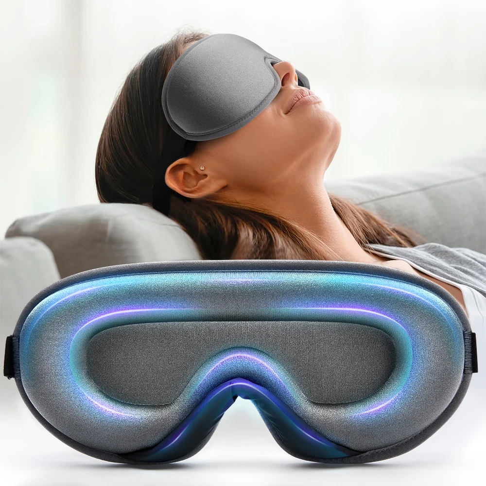 Miękka maska na oczy 3D do spania Eyeshade Block Out Light Sleep Aid Eyepatch Oddychająca osłona oczu Opaska na oczy Travel Relax Slaapmask